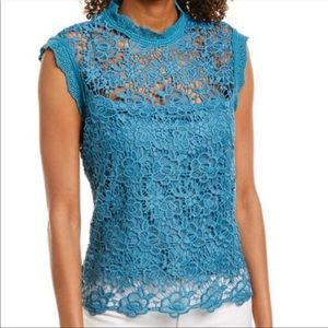 NANETTE LEPORE Lace Sleeveless Blouse SZ S NWT